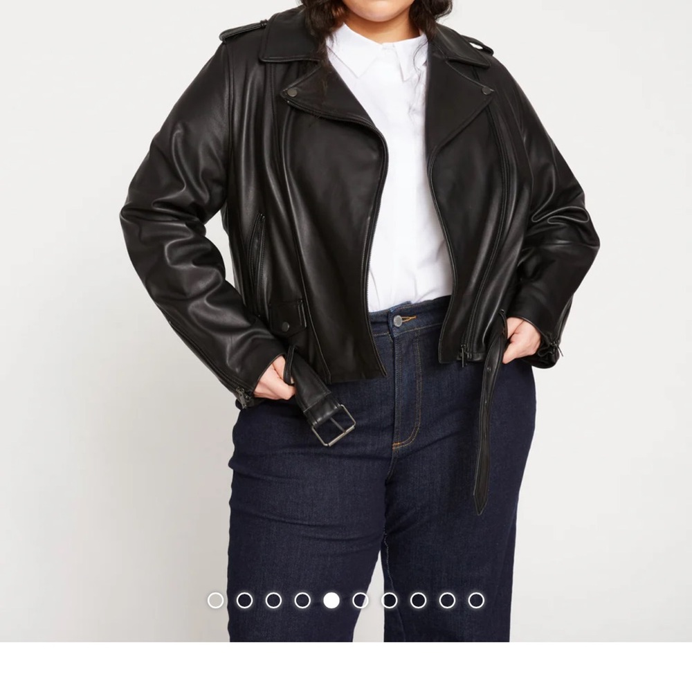 Leeron Leather Moto Jacket in oxblood